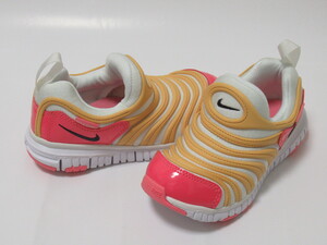 NIKE DYNAMO FREE PS ゴールド ピンク 22cm ナイキ ダイナモ フリー キッズ スリッポン 運動靴 セイル 343738-102