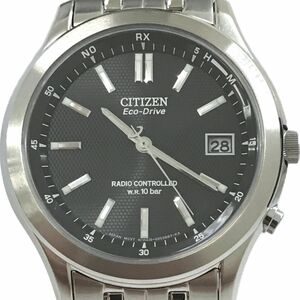 新品 CITIZEN シチズン Eco-Drive エコドライブ 腕時計 H415-S045495 電波ソーラー アナログ ラウンド ブラック カレンダー 箱付き 動作OK