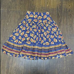 70s 80s VINTAGE LADIES COTTON SKIRT ビンテージ レディース 柄スカート 古着 USA アメリカ 仕入れ ペイズリー 花柄