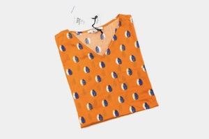 ▼新品▼CARVEN カルヴェン POPLIN PRINT CRICKET Vネック半袖Tシャツ ▼37サイズ▼