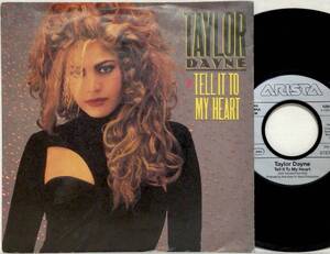 【独7】 TAYLOR DAYNE / TELL IT TO MY HEART / 1987 ドイツ盤 7インチシングルレコード EP 45 ヒット曲