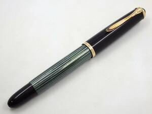 ★中古★PELIKAN 400 ペリカン 万年筆 ペン先刻印 14C-585 ボディ ストライプ・グリーン系 OFG55835O