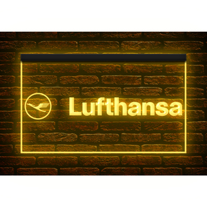 J828 // LED ネオンライトサイン Lufthansa Airline ルフトハンザドイツ航空■サイズ(約)：W400mm x H300mm 