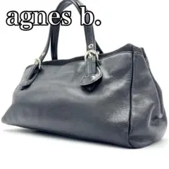 【良品】agnes b. アニエスベー トートバッグ　レザー　肩掛け　黒色