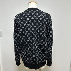 LOUIS VUITTON ルイヴィトン ハーフ＆ハーフ モノグラム カシミヤ ニットセーター size M ブラック