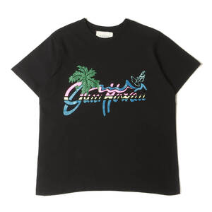 GUCCI グッチ Tシャツ サイズ:M Gucci Hawaii ロゴ グラフィック ヘビーウェイト クルーネック 半袖Tシャツ ブラック 黒 イタリア製