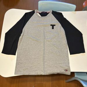 90-00S TOMMY HILFIGER トミーヒルフィガー ベースボールTシャツ サイズL 状態良し