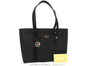 1円 ■新品■未使用■ MICHAEL KORS マイケルコース レザー ショルダーバッグ トートバッグ 肩掛けかばん レディース ブラック系 FI5028