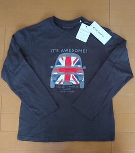 送料込み！新品未使用！THE SHOP TK 長袖Tシャツ ダークグレー 車 イラスト イギリスの国旗 キッズ 子供用 男の子 140サイズ ロンT