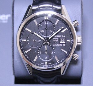 ☆ 【中古】 TAG Heuer タグホイヤー カレラ キャリバー16 CBK2110 クロノグラフ 裏スケ 黒文字盤 FC6266