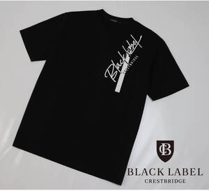 【店舗限定】 新品 BLACK LABELCRESTBRIDGEブラックレーベル クレストブリッジ ロゴグラフィックTシャツ 【LL】 ブラック