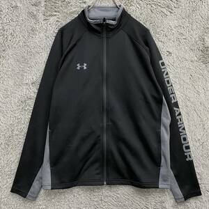 UNDER ARMOUR アンダーアーマー トラックジャケット ジャージ ラグラン サイズL ブラック 黒 メンズ トップス 最落なし （V）