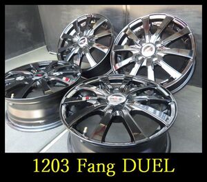 【1203】T6005254◆Fang DUEL◆14x5.5J 4穴 PCD100 +38◆4本◆ アクア　ノート　フィット など