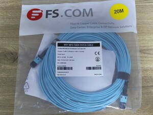 FS.COM OM3 12-Fibers MPO Cable 20M 40G 100G 光ファイバー イーサーネット サーバー ネットワーク スイッチ Switch 複数あり