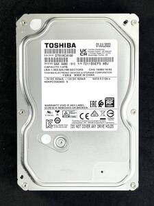 【送料無料】★ 1TB ★ TOSHIBA　/　DT01ACA100 【使用時間： 7 ｈ】2022年製　新品同様　3.5インチ内蔵HDD　SATA600/7200　AVコマンド対応