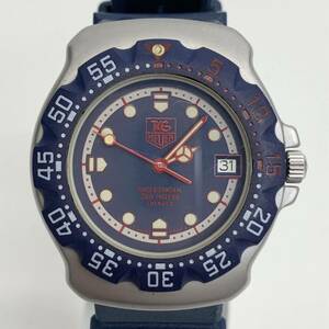 1円~! TAG HEUER タグホイヤー 370.513 200M プロフェッショナル フォーミュラ1 クォーツ メンズ 腕時計 青 文字盤 デイト 時計