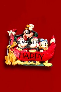 希少 1990年代 DISNEY■Vintage Disney■MIDWEST OF CANNON FALLS■CHRISTMAS Mickey & Minnie 〜Goofy. Donald. Pluto Resin Figurines.