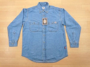 g359★新品★サイズ S★DICKIES ディッキーズ FB460U デニムシャツ★ワークシャツ ボンマックス★カラー7 ブルー★即決★