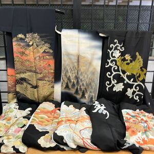 一右衛門　No2506 黒留袖 8枚　まとめ売り　 京友禅 金彩友禅 刺繍　十日町友禅　 豪華留袖