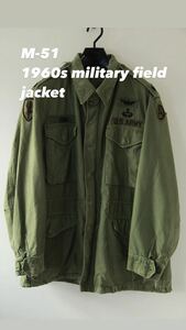 M51 フィールドジャケット　中期　ミリタリー　1960年代　米軍実物 ジャングルファティーグジャケット ARMY ノン リップ ビンテージ US