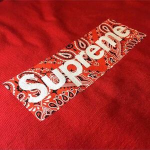 海外正規 新品 シュプリーム SUPREME Bandana Box Logo Tee バンダナ ボックスロゴ Tシャツ RED レッド 赤 メンズ 新作