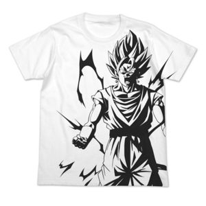 【新品/公式】ドラゴンボールＺ XLサイズ ベジット オールプリントTシャツ/WHITE- 公式グッズ colleize