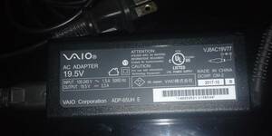 中古SONY VAIO 純正品ACアダプタ　ADP-65UH E 19.5V 3.3A 