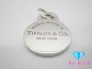 ティファニー TIFFANY ＆ Co. リターントゥ ラウンド タグ ペンダント ネックレス トップ ヘッド シルバー 925 SILVER【中古】 ba2786