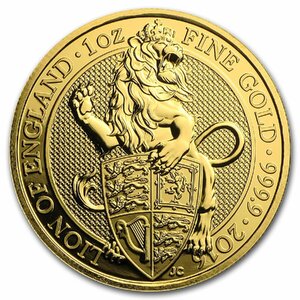 [保証書・カプセル付き] 2016年 (新品) イギリス「クィーンズ ビースト・ライオン」純金 1オンス 金貨