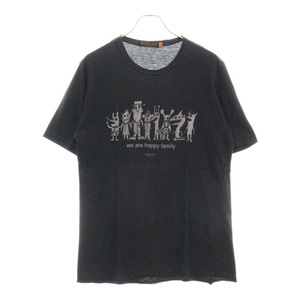 UNDERCOVER アンダーカバー we are happy family プリント 半袖Tシャツ ブラック