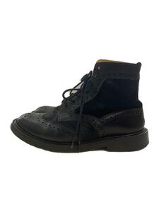 Tricker’s◆レースアップブーツ/UK7.5/BLK/レザー