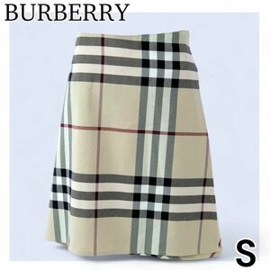 美品バーバリー　スカート　膝丈　巻きスカート　ラップスカート　ノバチェック　 BURBERRY 台形　フレアスカート　