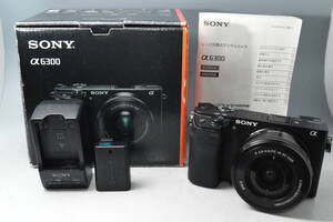 #a2041【外観美品】シャッター数2848回 SONY ソニー α6300 ズームレンズキット ILCE-6300L