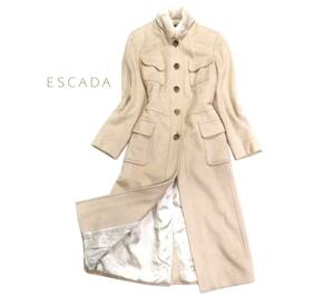 最高級 エスカーダ ESCADA キャメル100％ ミンクファー 2WAY ロングコート 36 