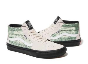 Supreme Vans Dollar Skate Grosso Mid "White" 27cm SUP-VANS-23SS-SGM-W