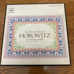 ホロヴィッツ　1965 ヒストリカル・リターン　カーネギー・ホール　コンサート　2LP BOX