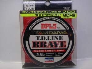 T.D.LINE BRAVE 2.5lb 100m DPLS　希少 チームダイワ TDライン ブレイブ フロロカーボン 平行巻き　ベイトフィネス　ソルト エリア 管釣り