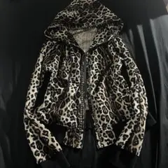 y2k leopard studs hoodie 00s archive