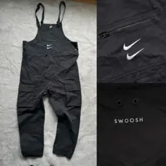 NIKE スウッシュ オーバーオール サロペット ブラック ホワイト 2XL