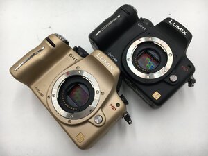 ♪▲【Panasonic パナソニック】LUMIX ミラーレス一眼カメラボディ 2点セット DMC-GH1 まとめ売り 0109 8