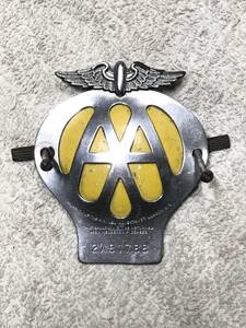 AA カーバッジ グリルバッジ バンプラ 当時物 ミニクーパー Mini ランブレッタ ベスパ Vespa Lambretta ビンテージ Automobile Association