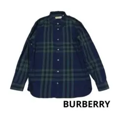 ●BURBERRY・バーバリー●メガチェック・ノバ●カシミヤ混●長袖シャツ