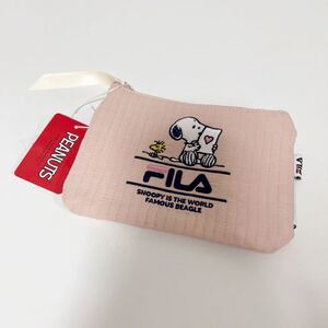 FILA PEANUTS フィラ ピーナッツ スヌーピー ヌビポーチ キルティング ピンク 未使用