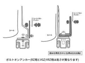 JURAN ジュラン シートレール ボルトオンアンカー JRS-BOA VGZ用 350442