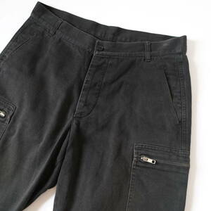 【 agns b. homme 】アニエスベー オム フランス製 コットン ジップ カーゴ ショートパンツ / ブラック 黒 /ハーフ old ビンテージ 90s