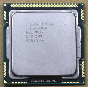 Intel Xeon X3430 SLBLJ Socket 1156 (LGA1156) Lynnfield (動作確認済 中古品) (管:PCC70 x2s　