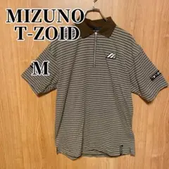 【ミズノ】 T-ZOID　半袖ポロシャツ♥ハーフジップ ロゴ ゴルフ　通年