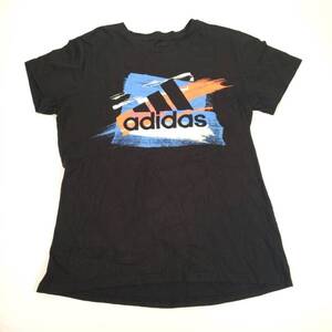 L adidas アディダス Tシャツ ロゴ ブラック 丸首 半袖 リユース ultramto ts2056