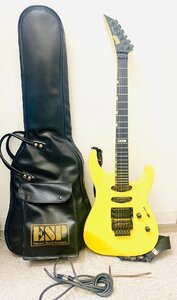 【RG2955】1円～ ESP the Mirage Custom イエロー エレキギター ギター ケース付き 楽器 弦楽器 音楽 アンプ無しの為動作確認不可