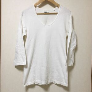 送料込 日本製 OKURA 七分袖 ロンT 2 Mサイズ USED オクラ 長袖 Tシャツ 聖林公司 ハリウッドランチマーケット ハリラン メンズ